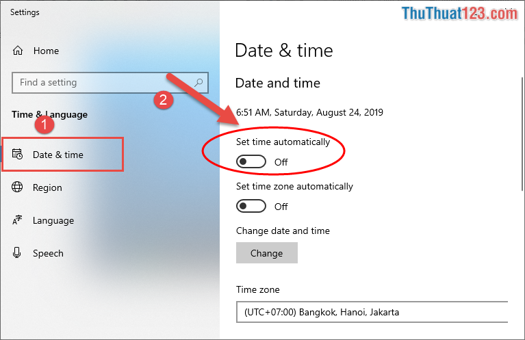 Tắt tính năng tự động cập nhật thời gian của Windows