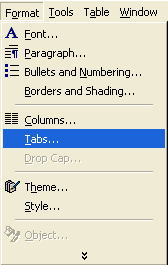 Tạo dòng chấm trong Word 2007, 2003 phiên bản cũ