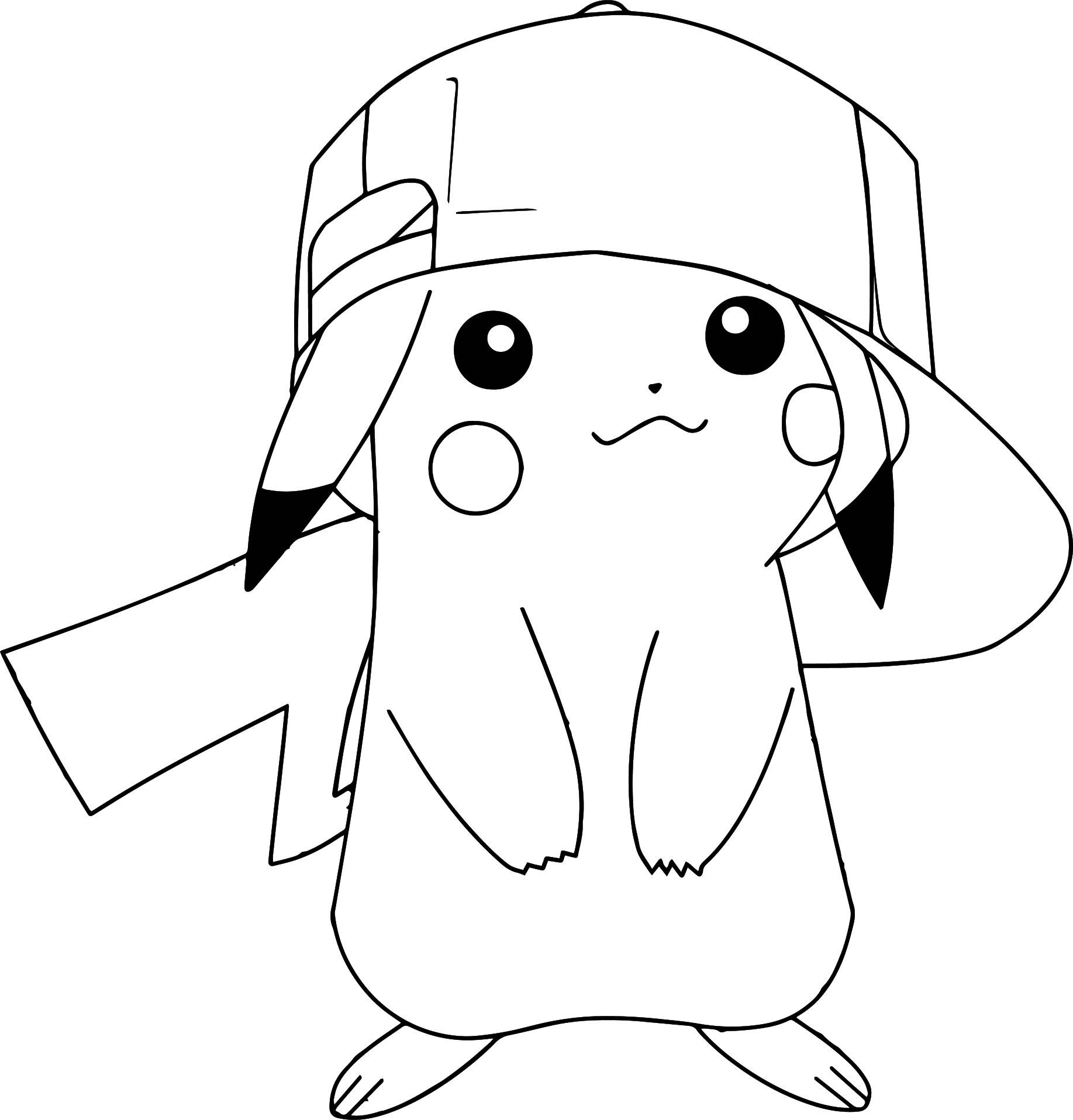 Hình ảnh Pokemon Pikachu đen trắng
