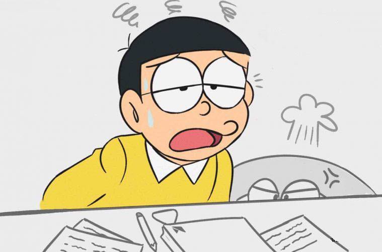 Ảnh Nobita buồn, chán nản
