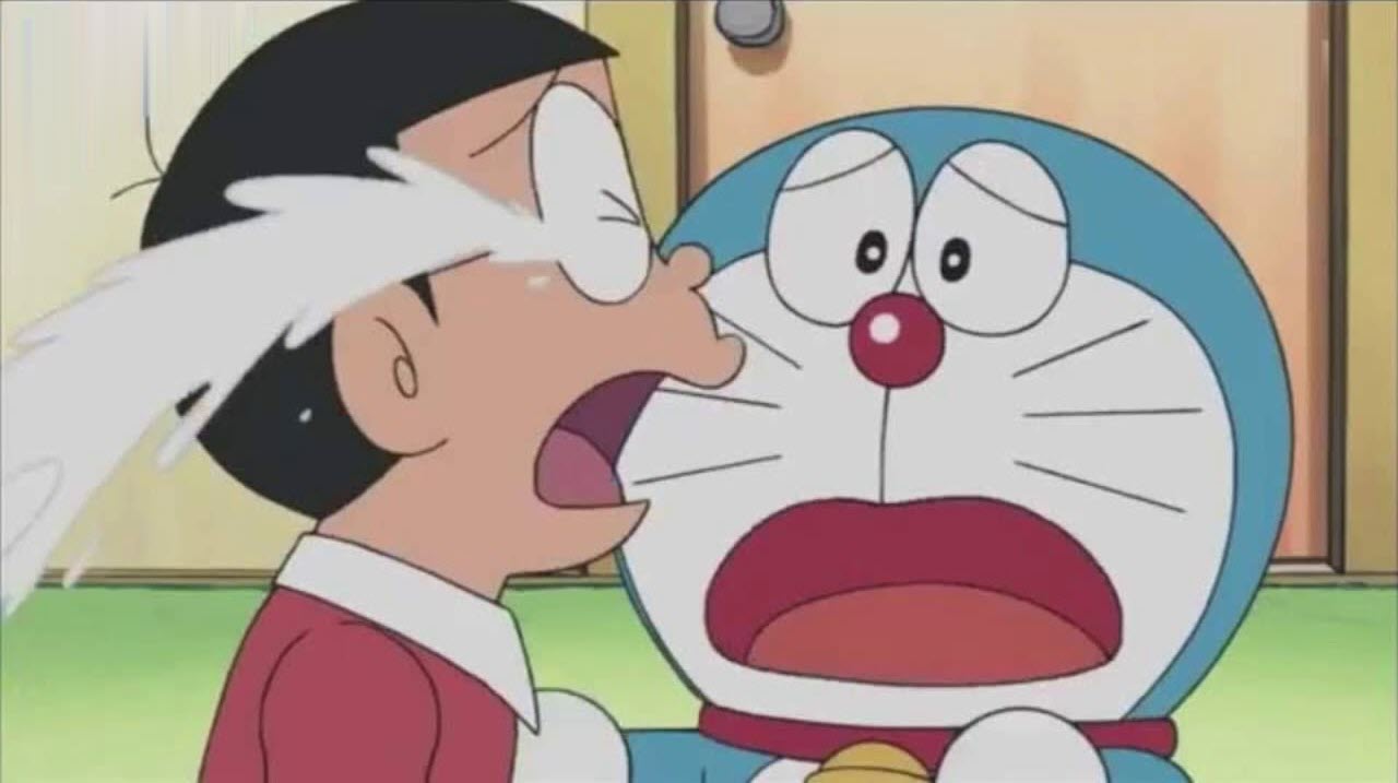 Ảnh Nobita buồn khóc bị bắt nạt