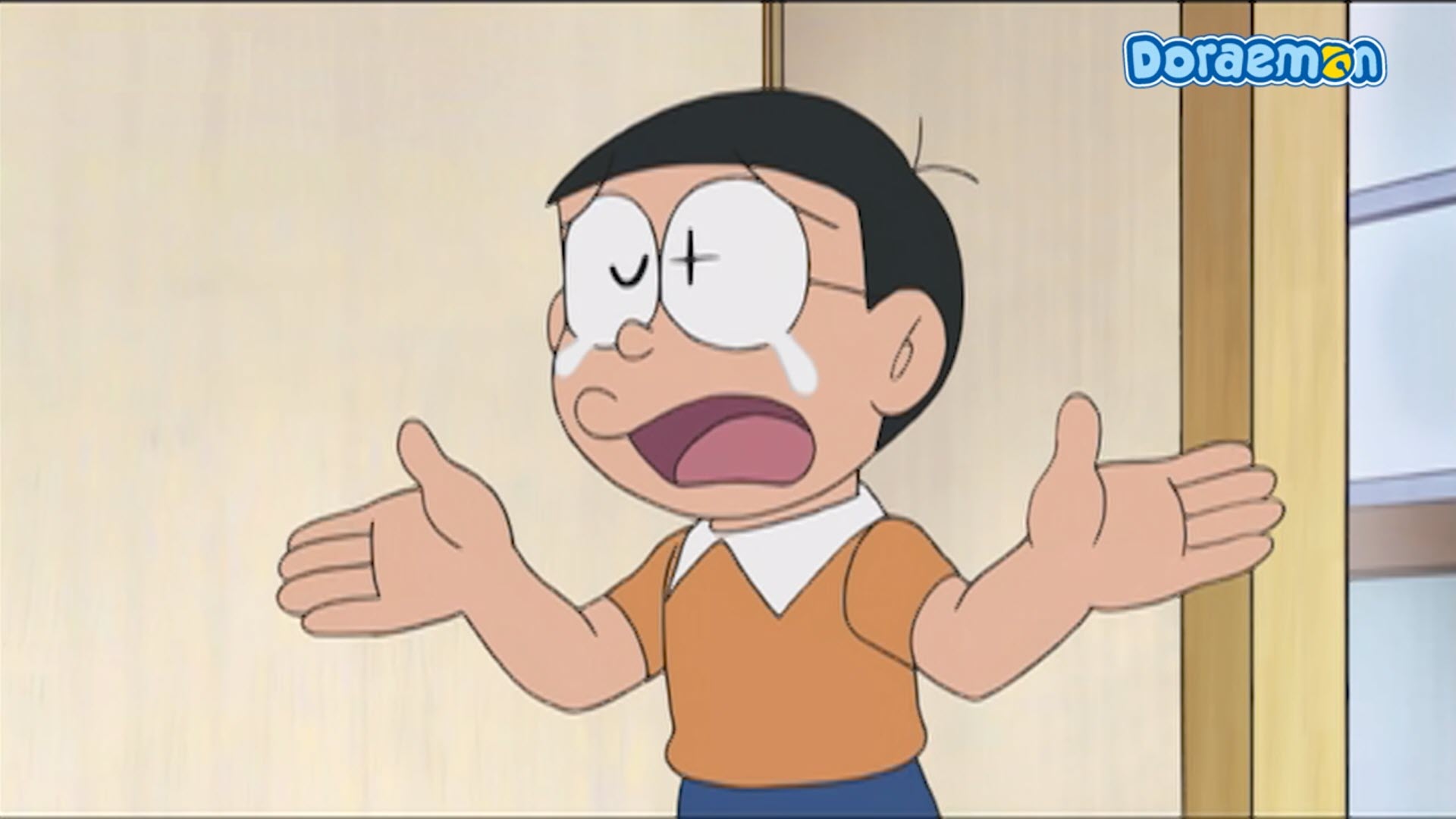 Ảnh Nobita khóc vì bị bắt nạt