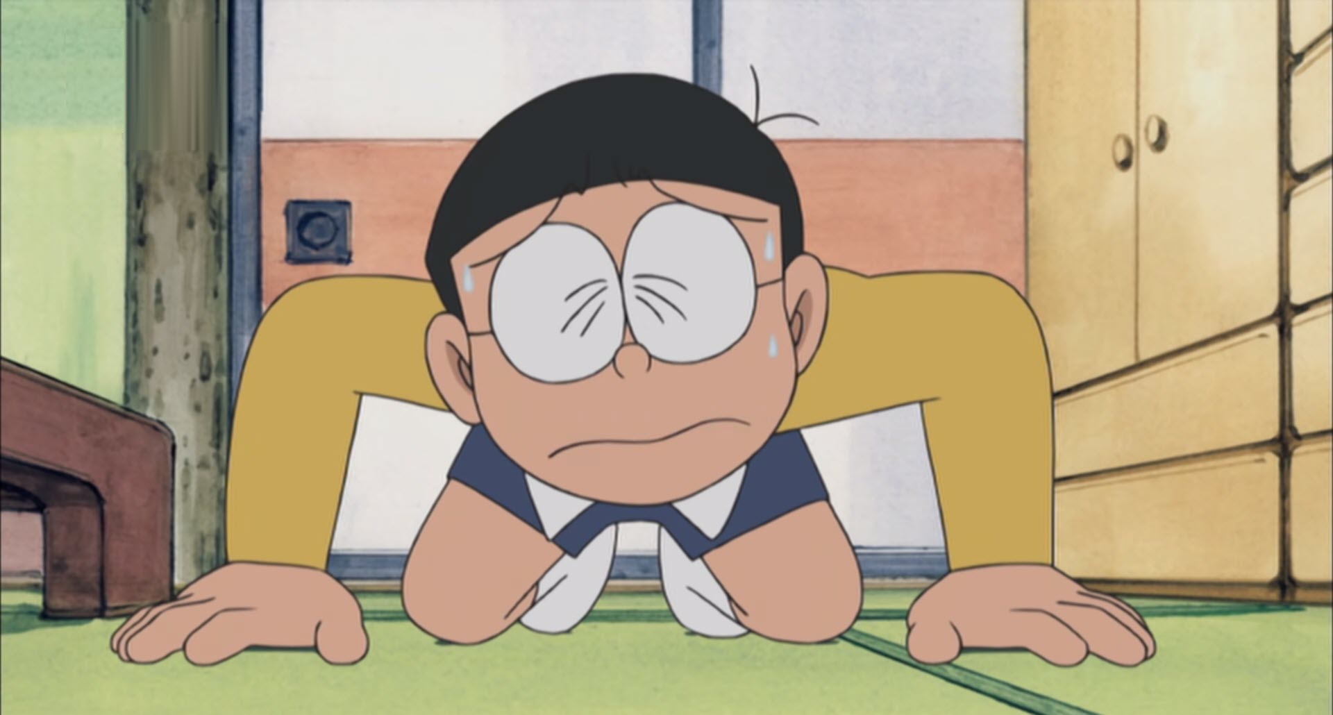 Ảnh Nobita ngồi buồn