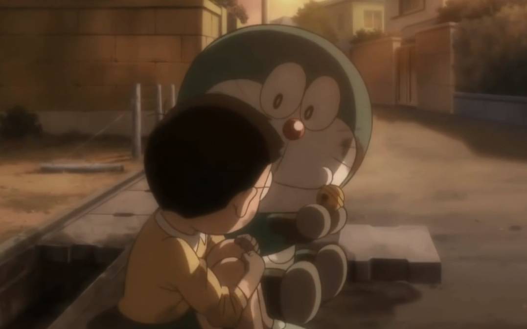 Ảnh Nobita và Doraemon buồn cảm động