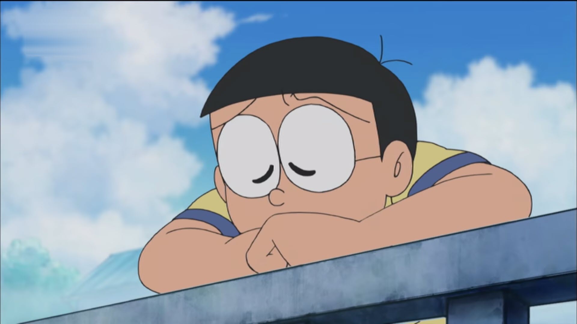 Hình Nobita buồn chán