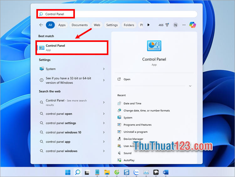 Cách chỉnh thời gian, ngày giờ trên Windows 11 sử dụng Control Panel
