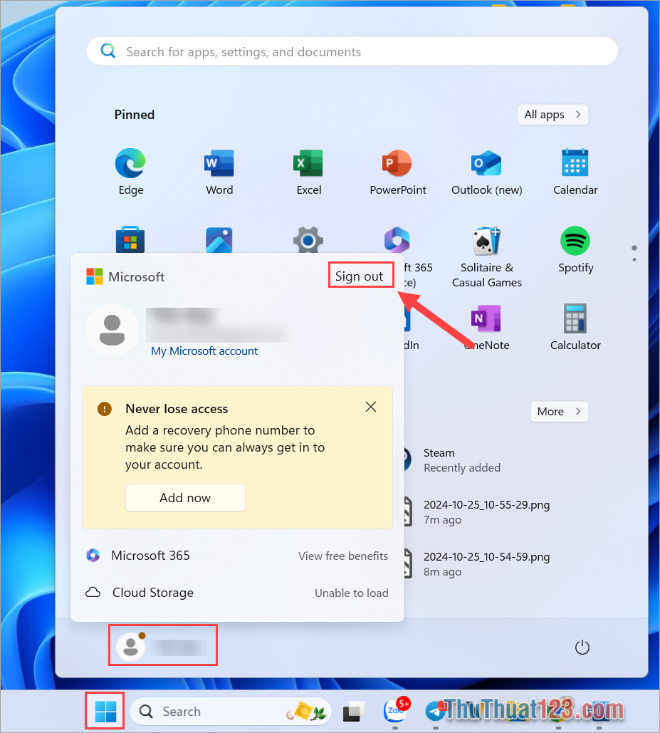 Cách đăng xuất tài khoản Microsoft Windows 11 nhanh