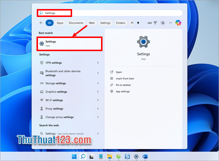 Nhấn tổ hợp phím Windows + I để mở cửa sổ Settings