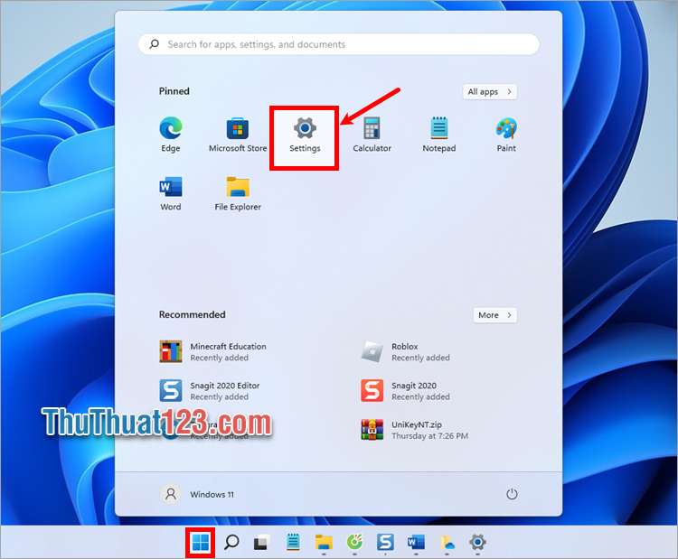 Nhấn tổ hợp Windows + I để mở cửa sổ Settings